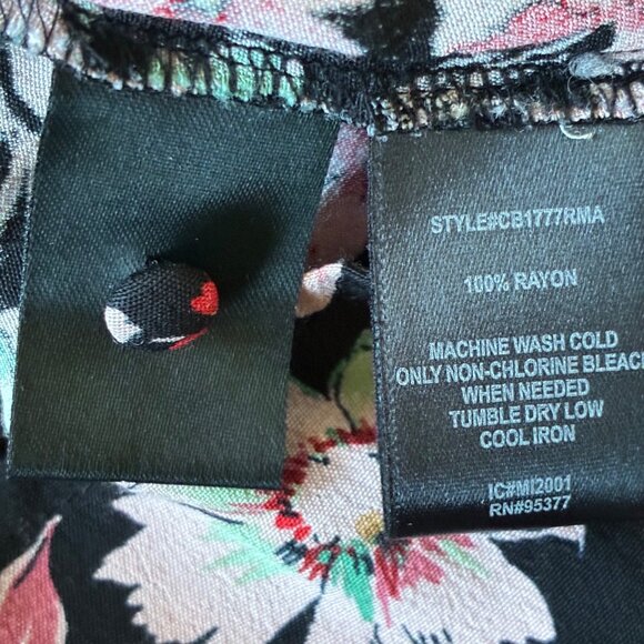 Sanctuary Womens Floral Long Sleeve Black Multicolor - Peasant, Bohemian - Med - Picture 6 of 8